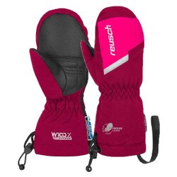 Reusch Emmet Down RTex XT Baby Ski Mitten Kids' in Tango Red and Pink Glo